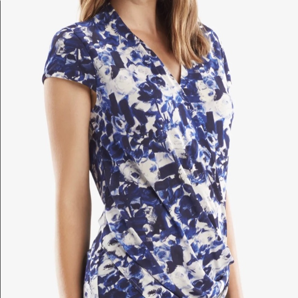 MM LaFleur The Ferrante Top- Floral Crepe size L